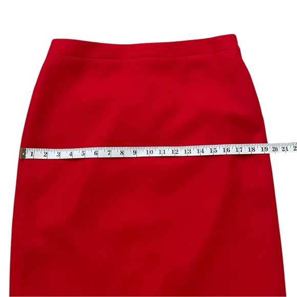 J.Crew No. 2 Pencil Skirt Wool Size 10 Red Style 88707 - Picture 7 of 7